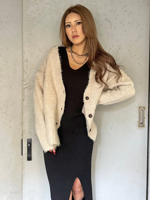 ロングシャギーオーバーカーディガン